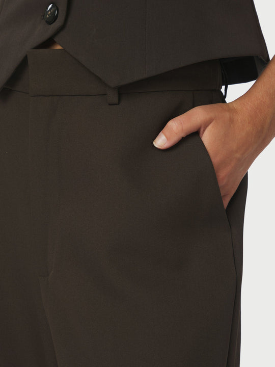 Neo Noir Emmett Structure Pants Dark Brown