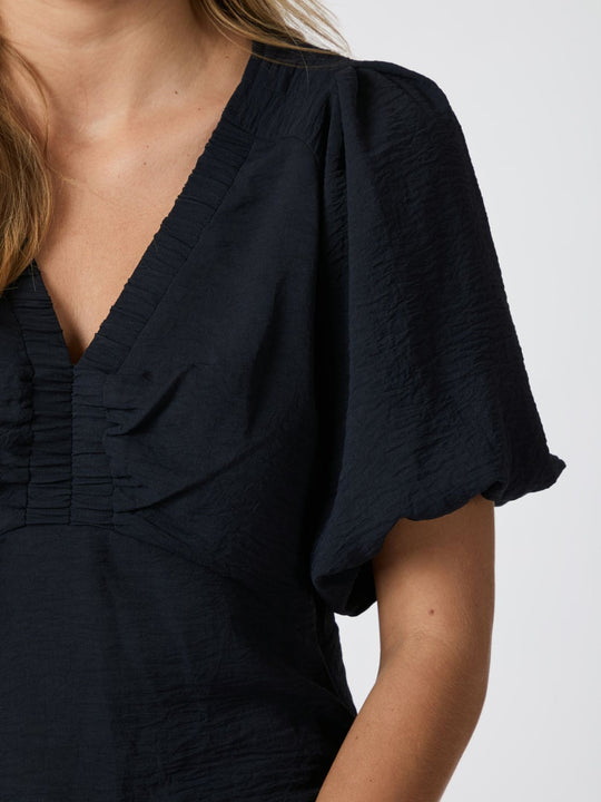 Neo Noir Irina Structure Blouse Navy
