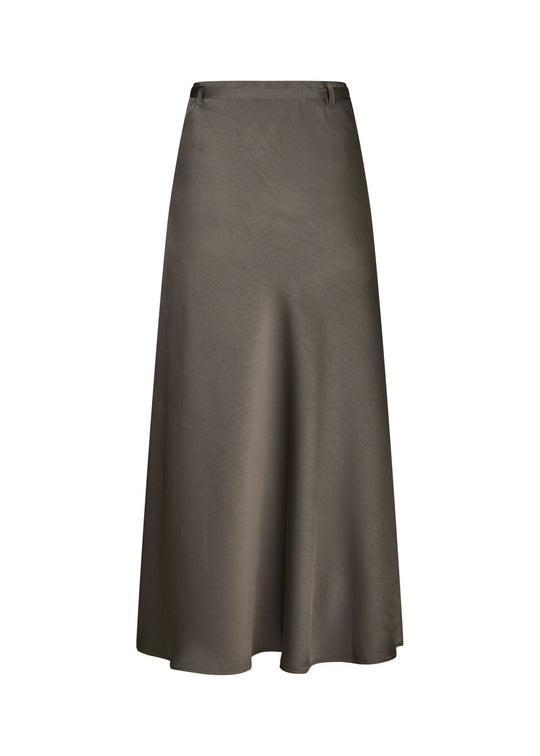 Neo Noir Innell Heavy Sateen Skirt warm grey
