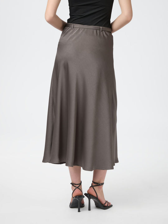 Neo Noir Innell Heavy Sateen Skirt warm grey