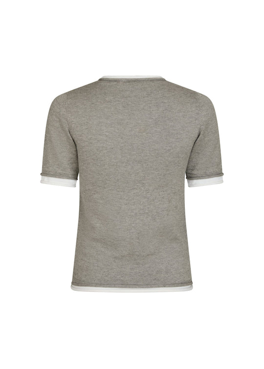 Neo Noir Fauna Double Knit Tee light grey melange