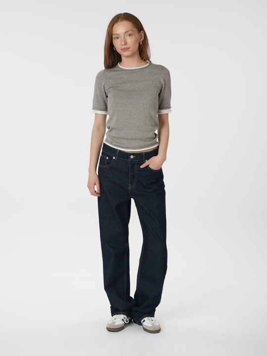 Neo Noir Fauna Double Knit Tee light grey melange