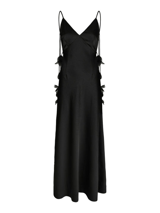 Neo Noir Colly Heavy Satin Dress black