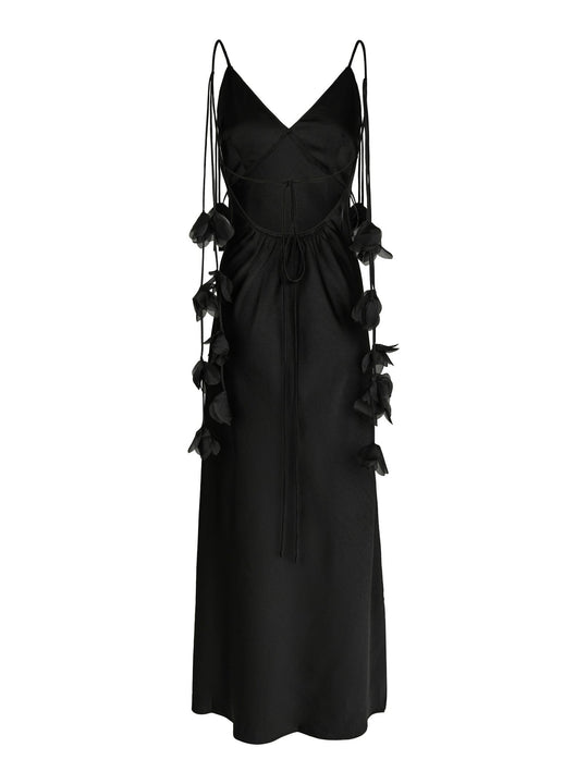 Neo Noir Colly Heavy Satin Dress black