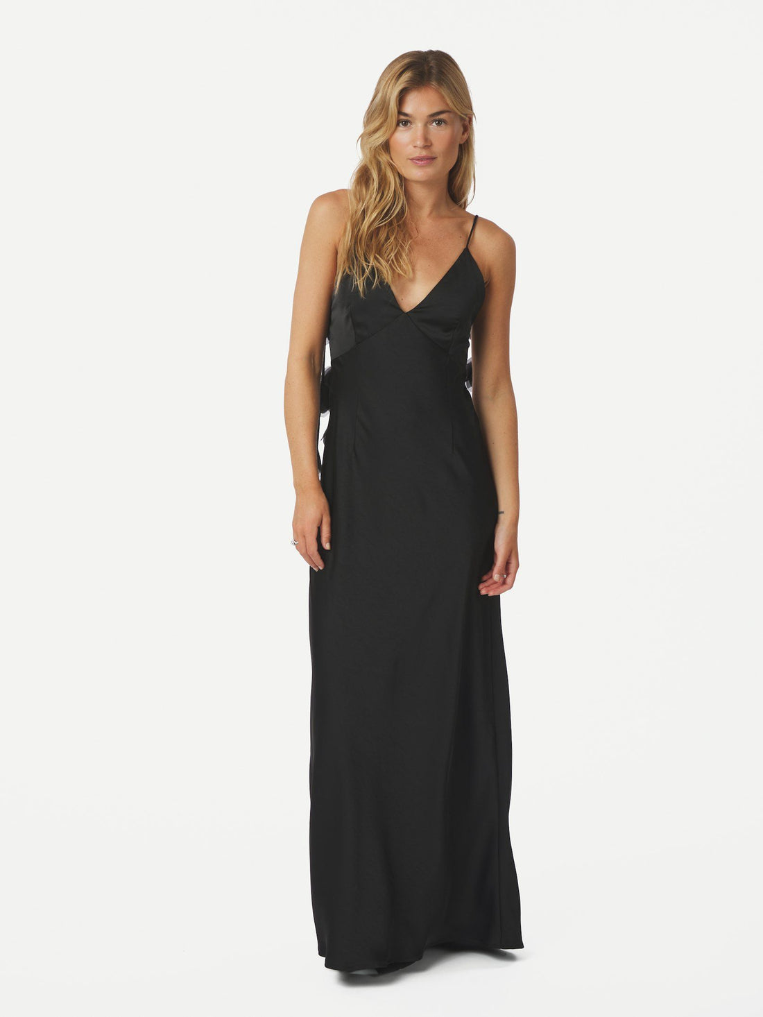 Neo Noir Colly Heavy Satin Dress black