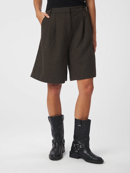 Pre-order uge 2. Neo Noir Nika Mini check Shorts Brown Melange