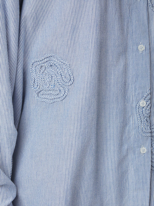 Neo Noir Dalma Dori Mini Stripe Shirt Blue