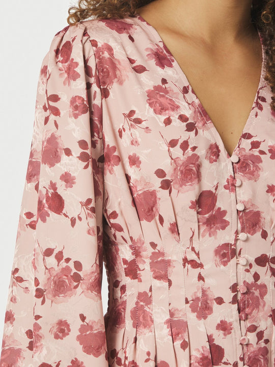 Neo Noir Jellie Print Dress Dusty Rose