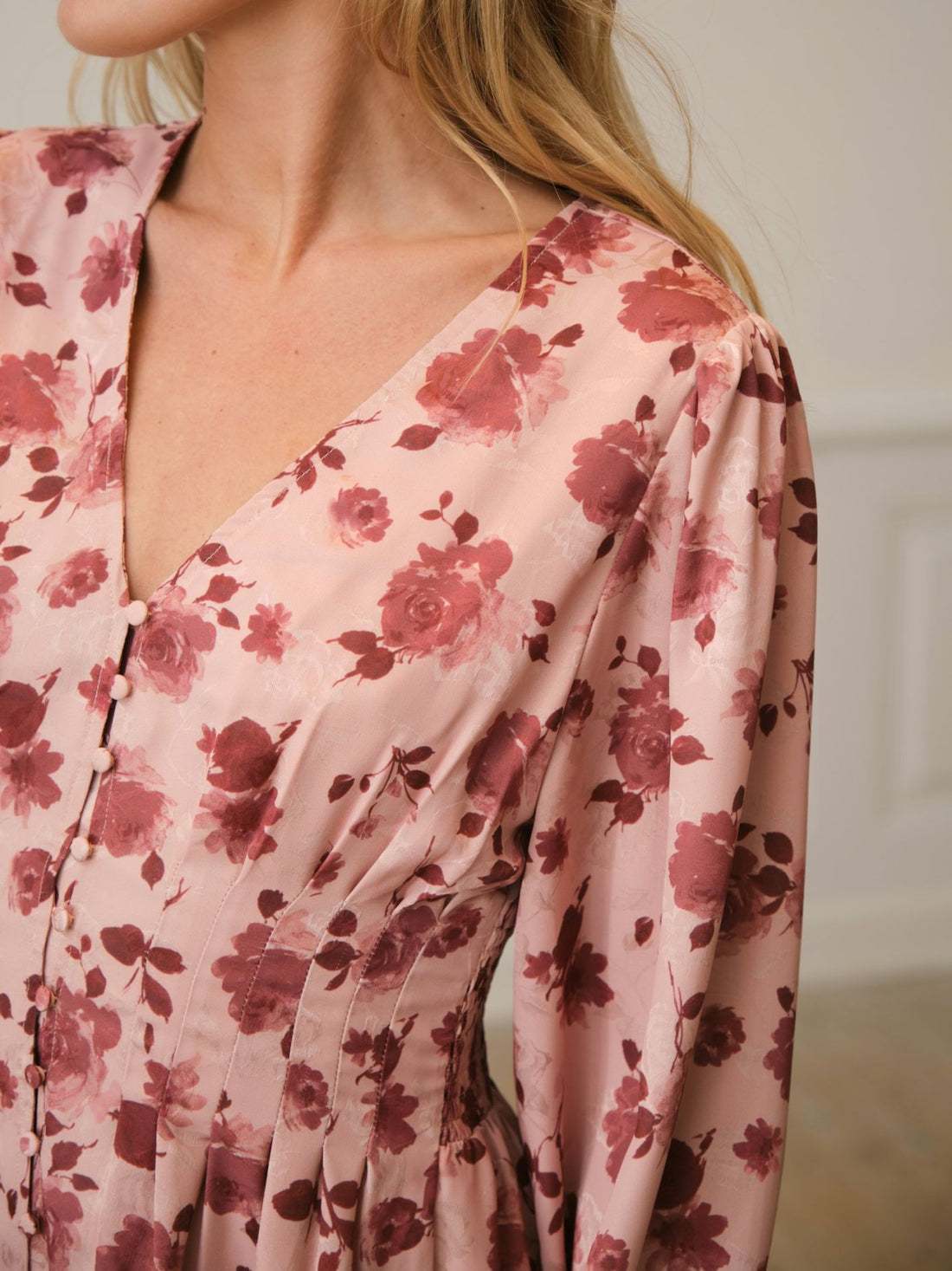 Neo Noir Jellie Print Dress Dusty Rose