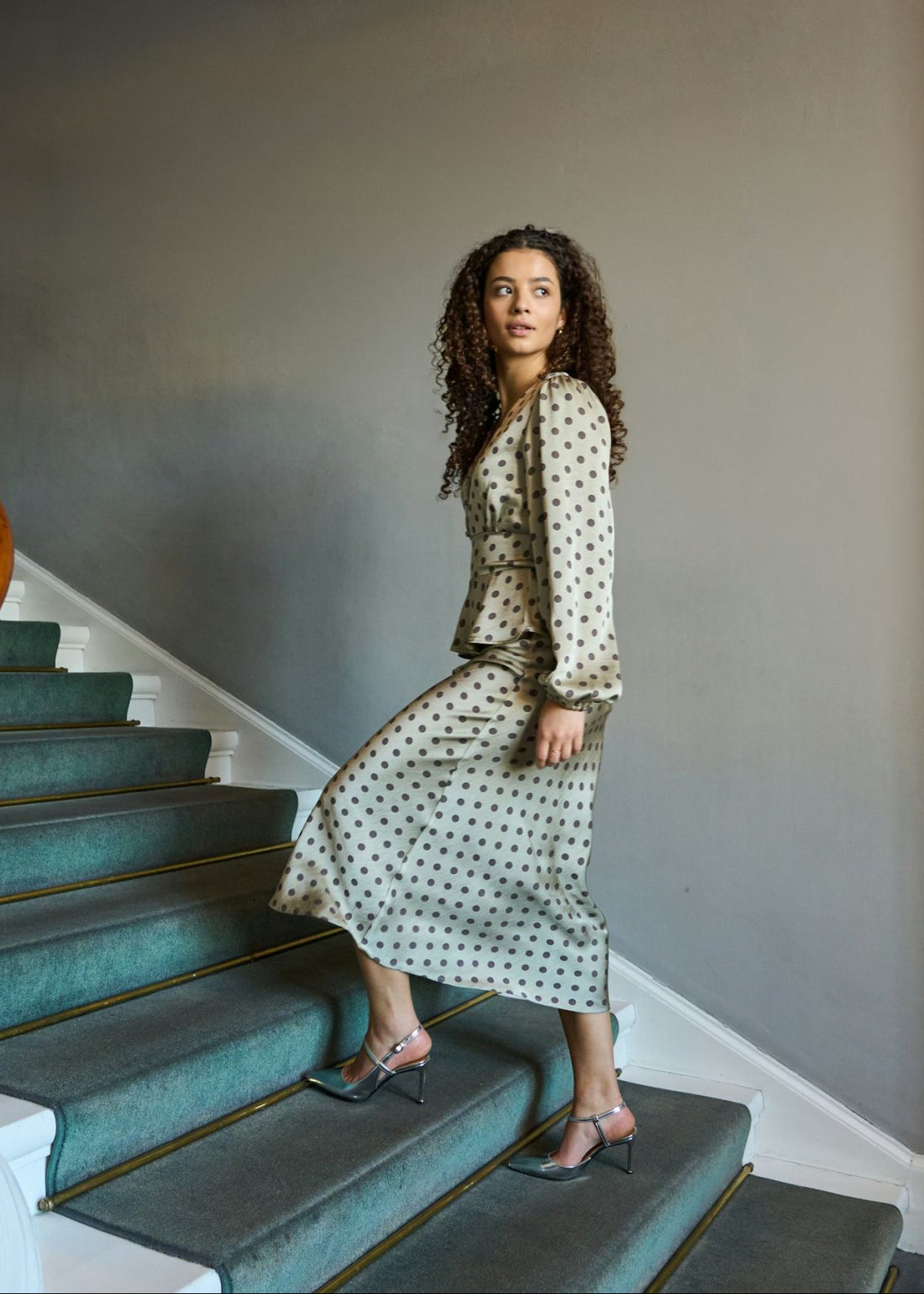 Neo Noir Jellima Dotted Blouse Pistachio