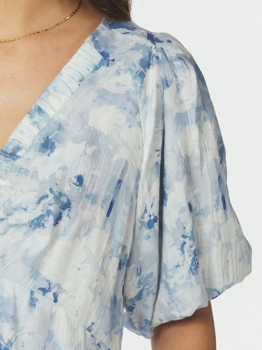 Neo Noir Illana Floral Fusion Dress Blue