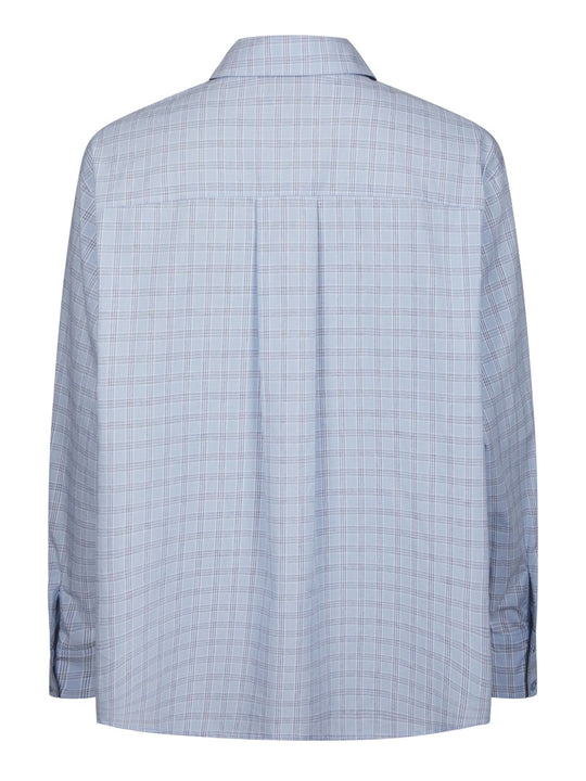 Neo Noir Dalma Triple Check Shirt Light Blue