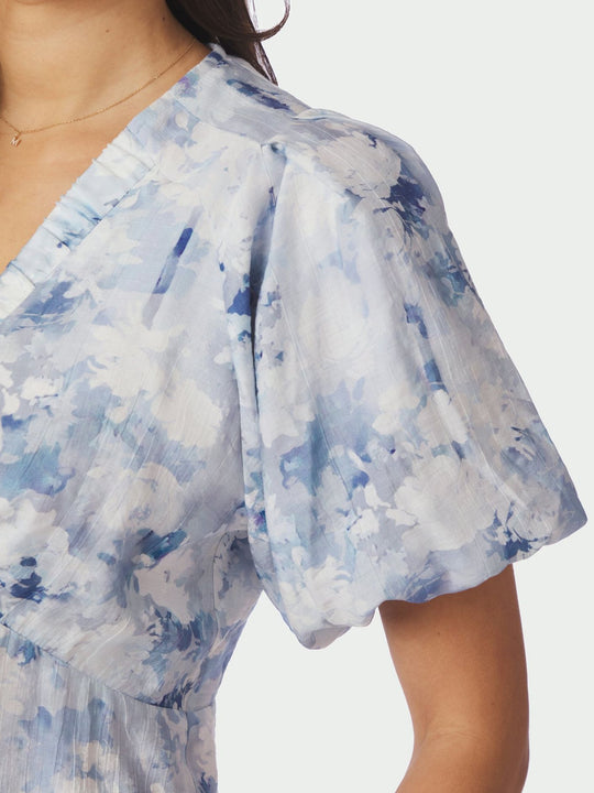 Neo Noir Irina Floral Fusion Blouse Blue