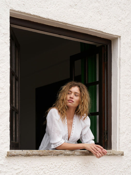 Neo Noir Adelia S Voile Blouse White
