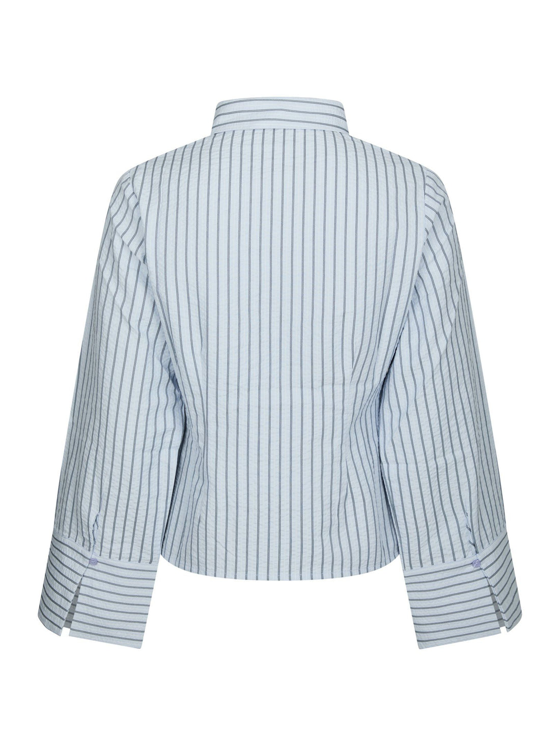 Neo Noir Rosa Striped Crepe Shirt Blue