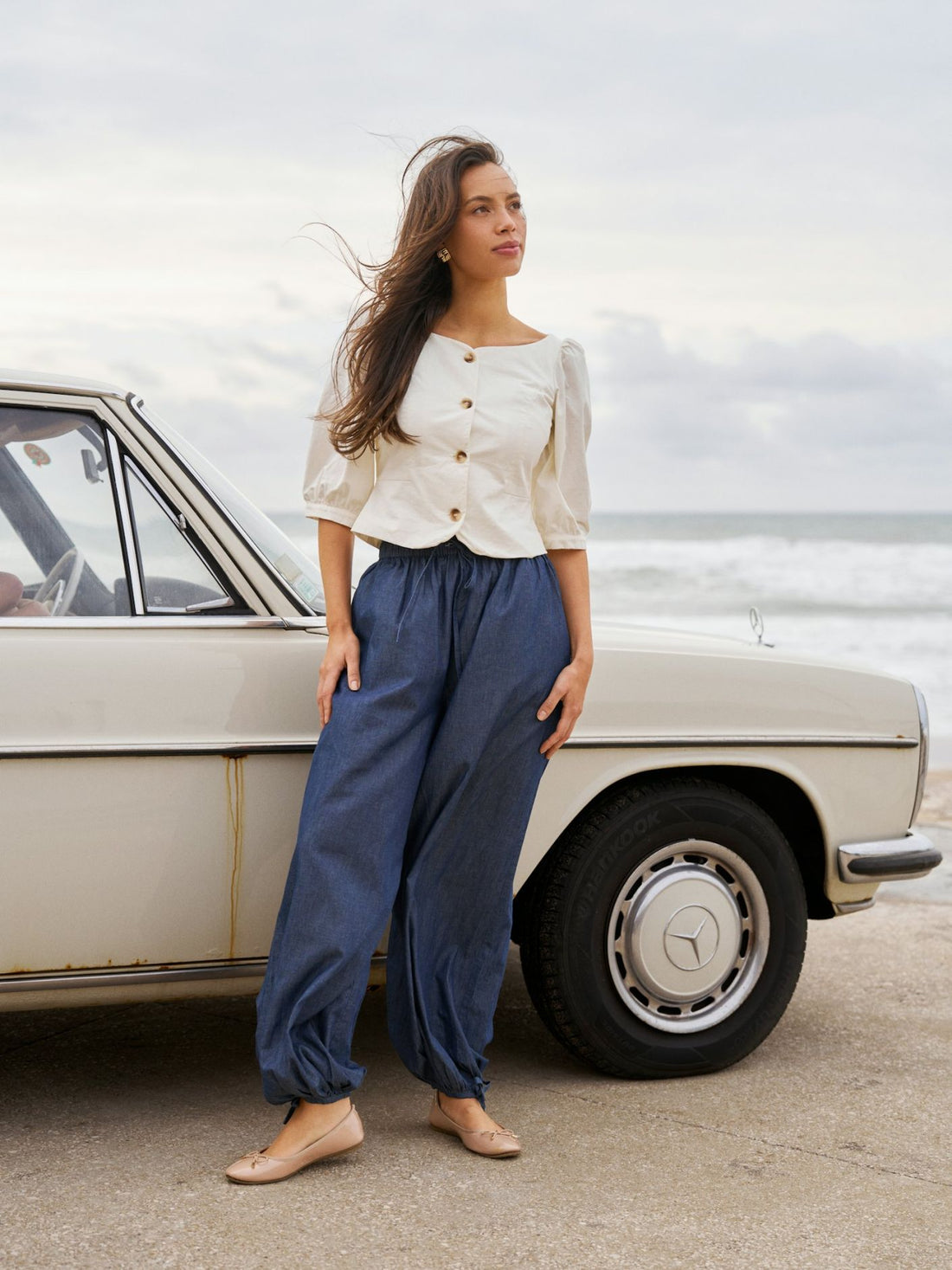 Neo Noir Roxane Balloon Denim Pants Blue