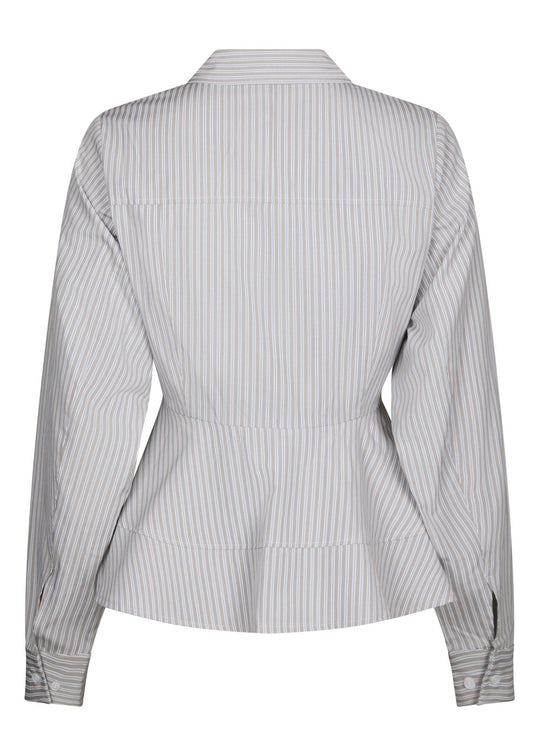 Neo Noir Samira Stripe Shirt Taupe Stripe