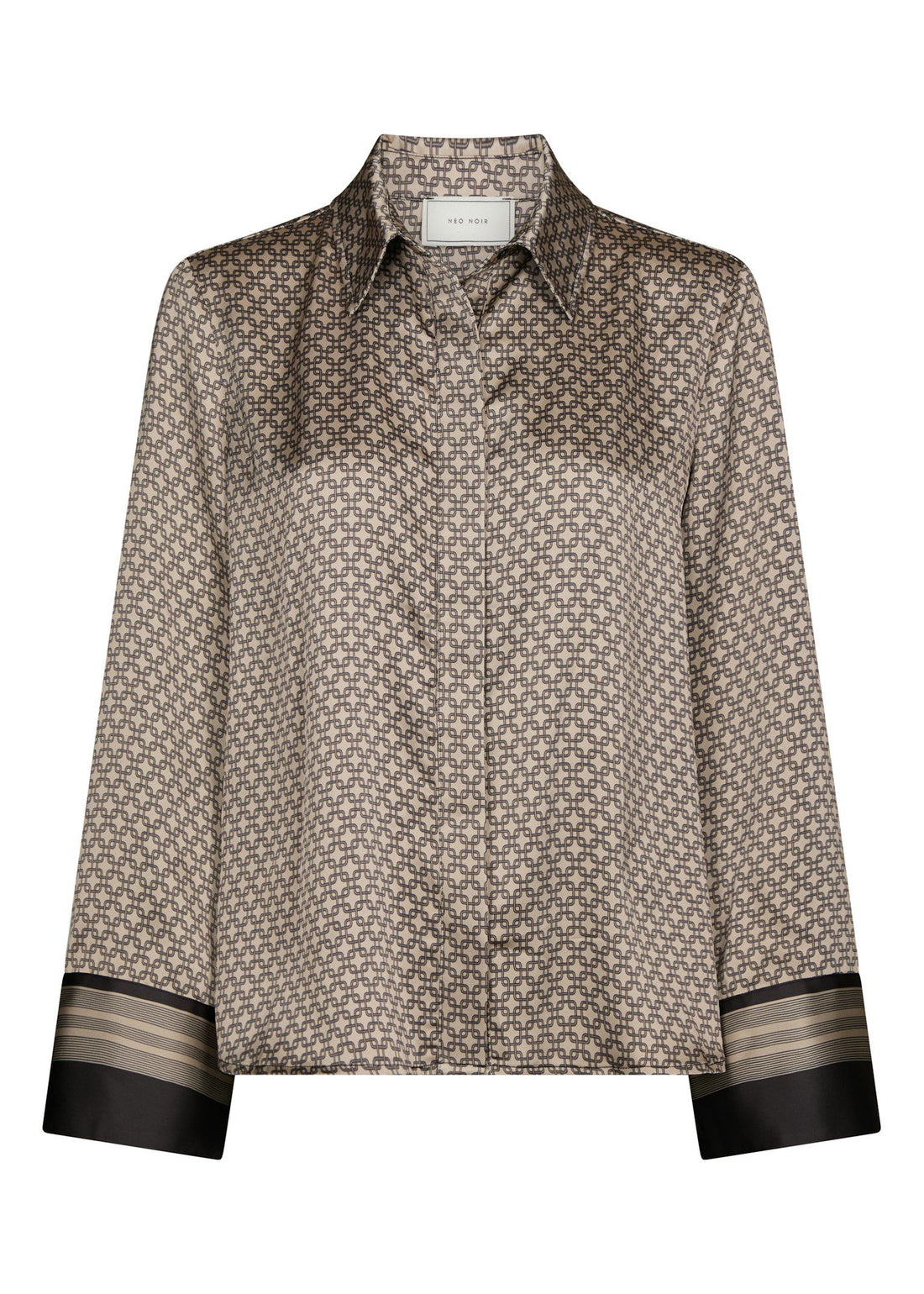 Neo Noir Mistan Pattern Shirt Beige