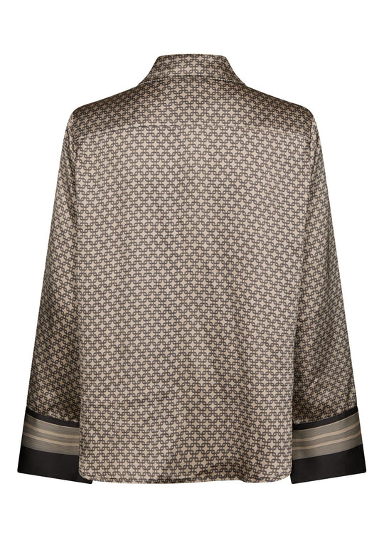 Neo Noir Mistan Pattern Shirt Beige