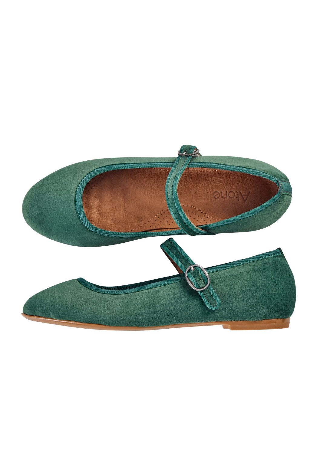 Atone Mary Jane Ballerina Aventurine green