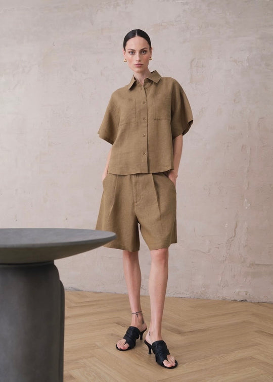 Pieszak PD-Fie Glam Shirt Lead Brown