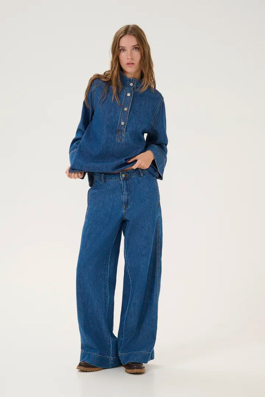 My Essential Wardrobe Jeans Wide MWHilma 171 Medium Blue Wash