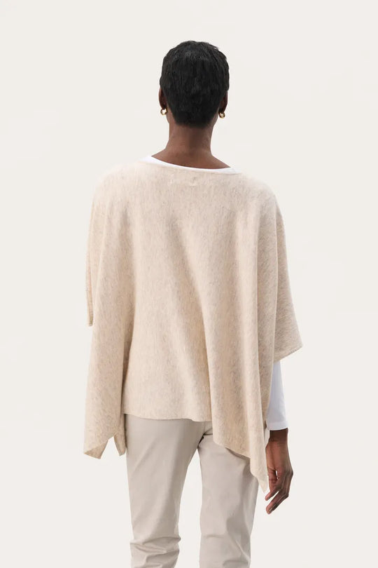 Part Two TilannaPW PO Poncho Natural Melange