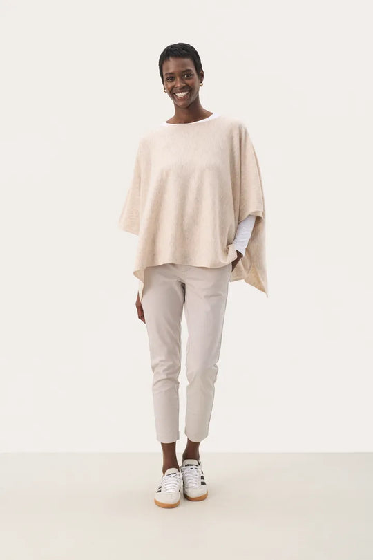Part Two TilannaPW PO Poncho Natural Melange