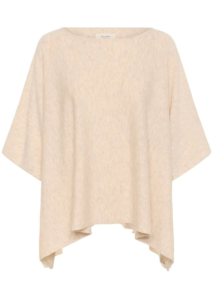 Part Two TilannaPW PO Poncho Natural Melange