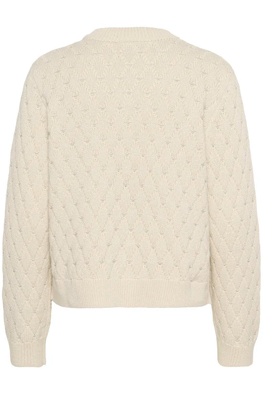 Part Two VesnaPW Cardigan Whitecap Gray with Lurex