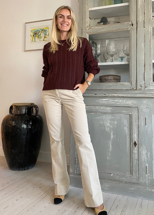 Esmé Studios Esbraidy Jumper Knit Bitter Chocolate (Bordeaux)