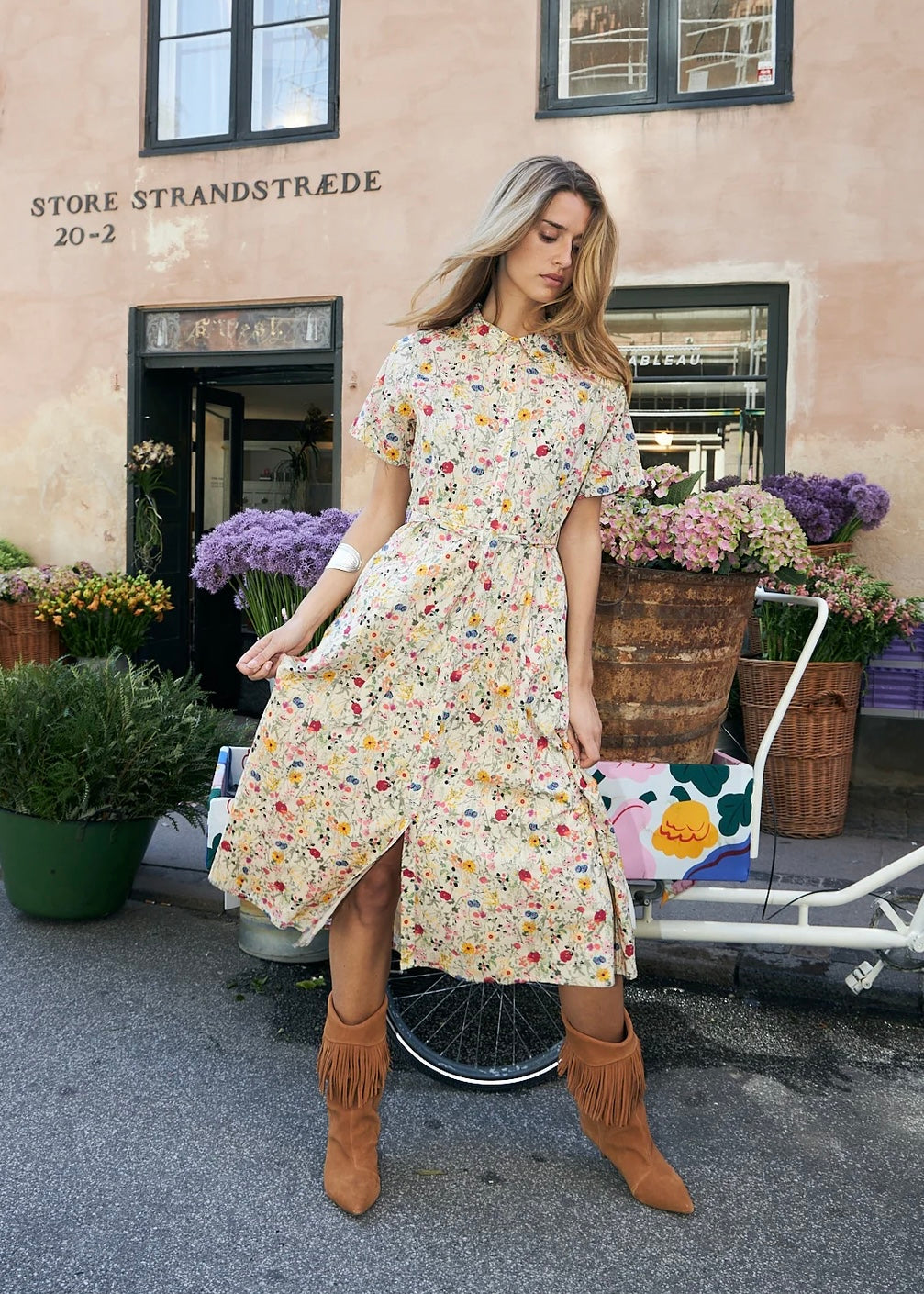 Lollys Laundry BlakeLL Midi Dress SS Flower Print