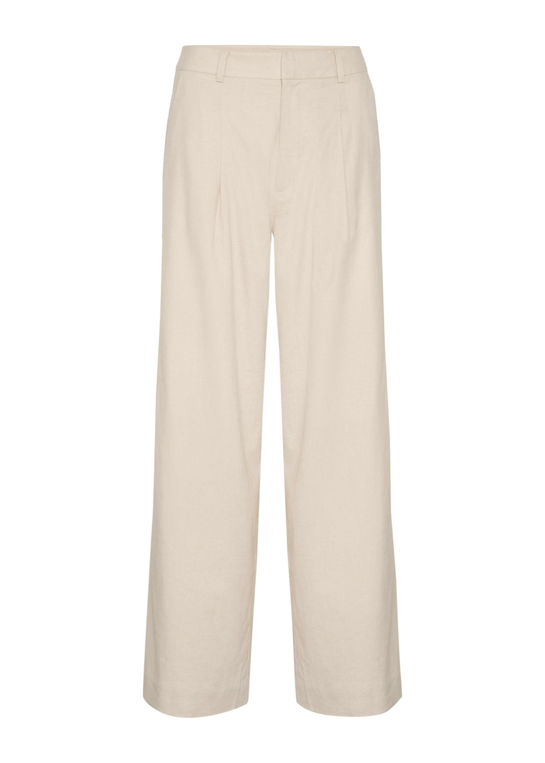 Gestuz ElarahGZ linen HW pants NOOS Ancient Scroll sand