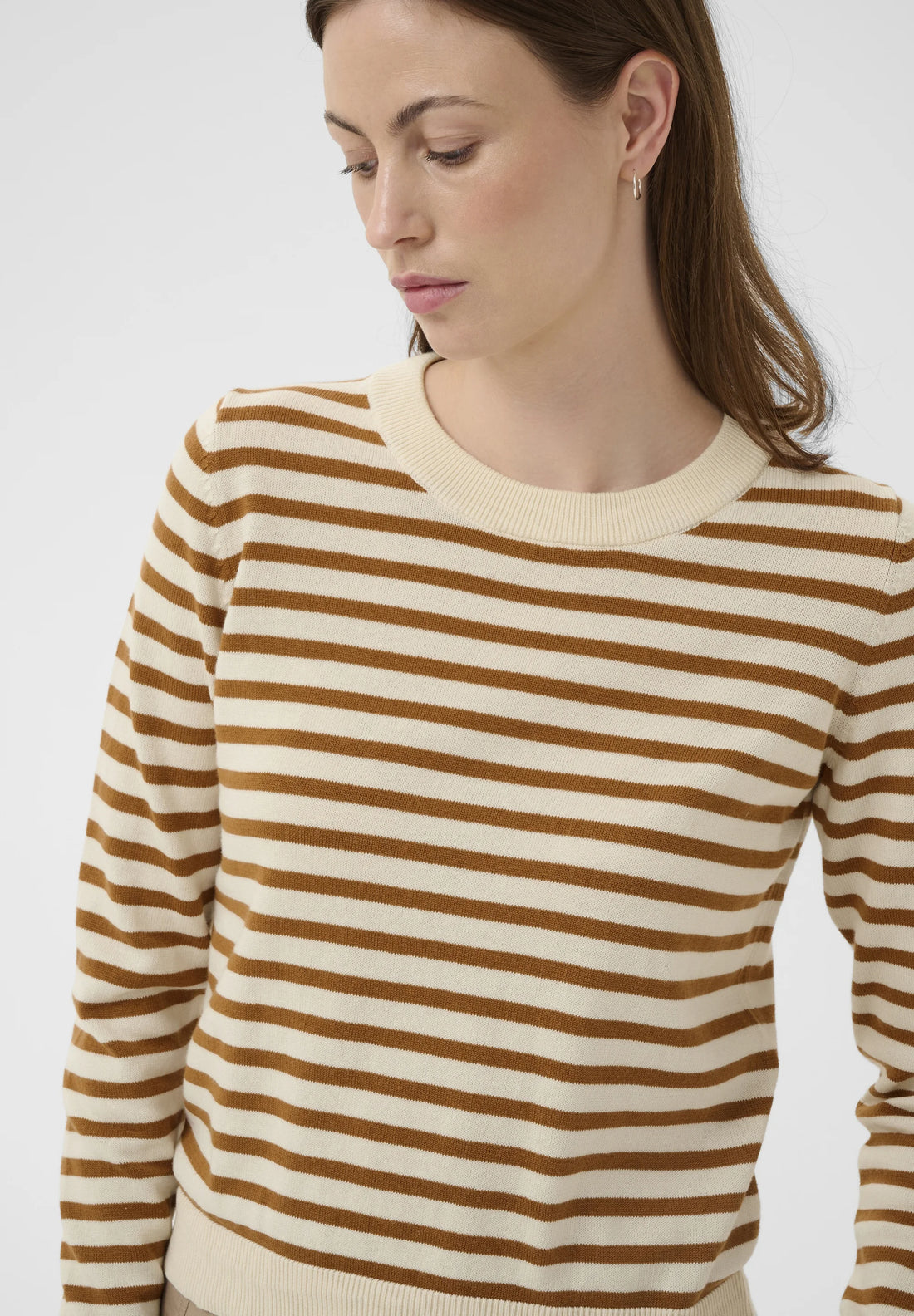 Part Two GertiaPW Pullover Brown Stripe