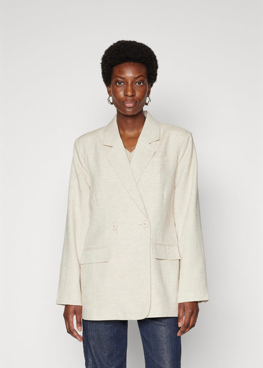 Gestuz LizaGZ Linen Blazer Tammy light sand