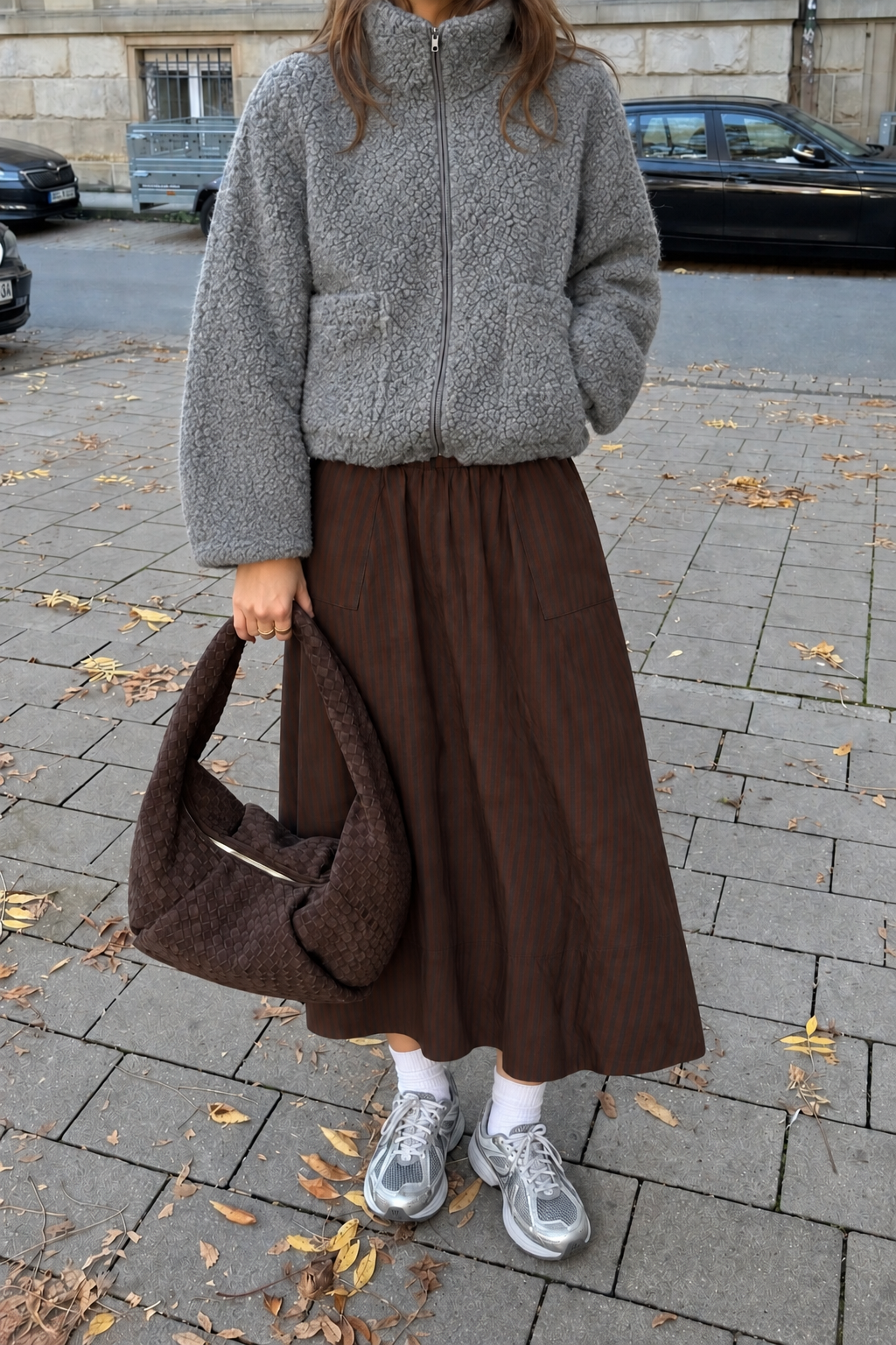 La Rouge Vilma Skirt Striped Brown Stripes
