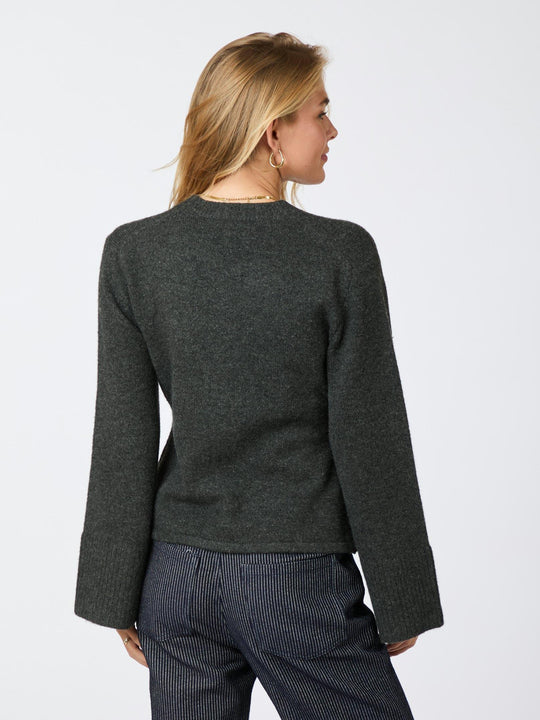 Neo Noir Pixie knit cardigan Antracit dark grey