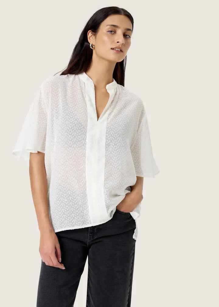 Soaked SLCammelie Amily Blouse SS White