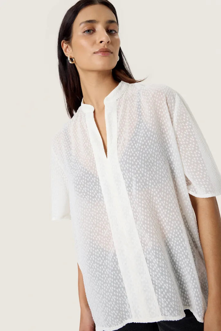Soaked SLCammelie Amily Blouse SS White