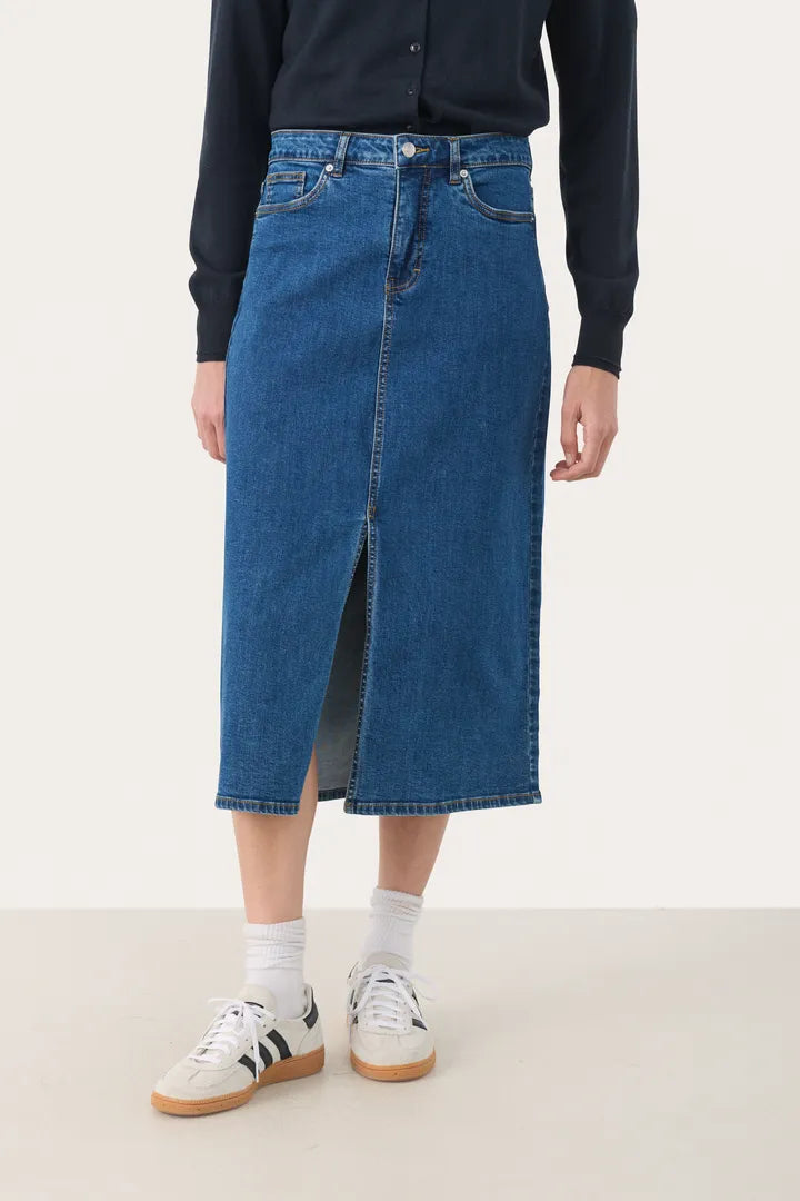 Part Two DillinPW Skirt Medium Dark Blue Denim