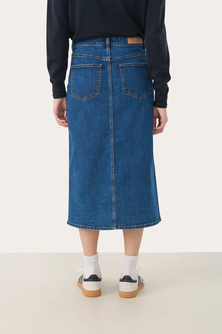 Part Two DillinPW Skirt Medium Dark Blue Denim