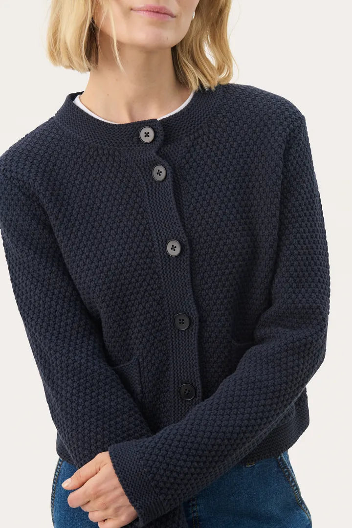 Part Two ElmiePW Cardigan Dark Navy