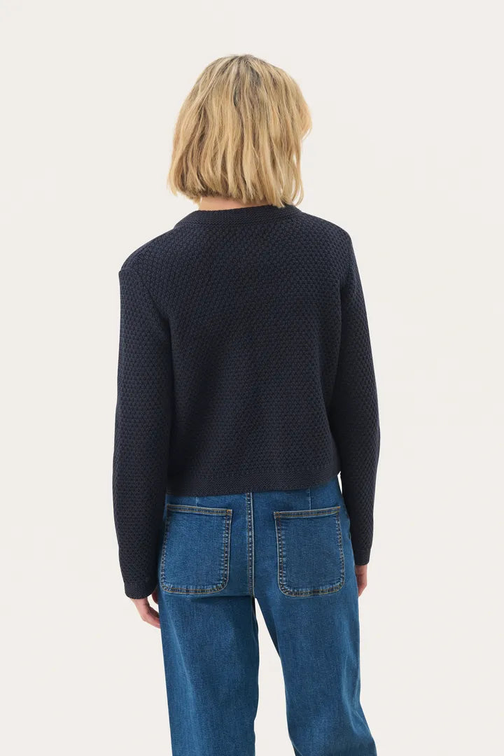 Part Two ElmiePW Cardigan Dark Navy
