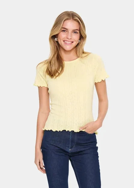 Saint Tropez GruSZ T-Shirt Pale Banana yellow
