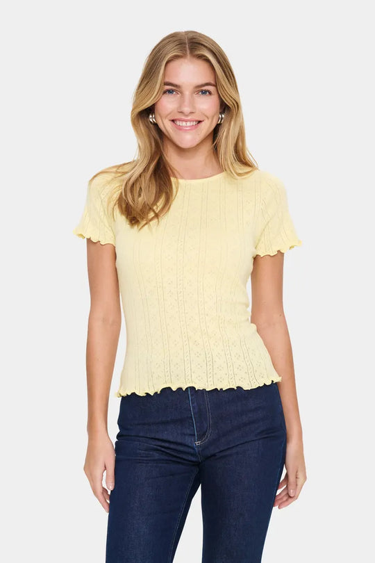 Saint Tropez GruSZ T-Shirt Pale Banana yellow