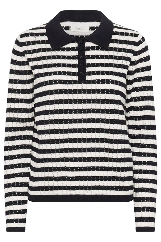 Part Two ZariaPW Pullover Dark Navy Stripe