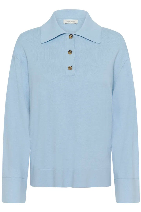 Soaked SLSanja Polo Pullover Powder Blue