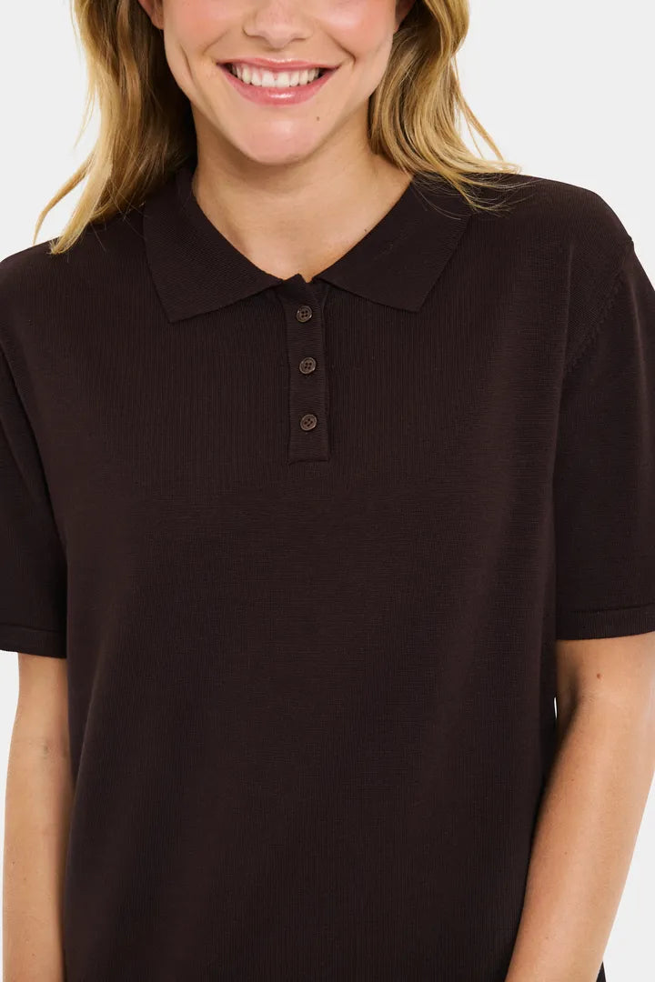 Saint Tropez MilaSZ Polo SS Dress Chocolate Plum