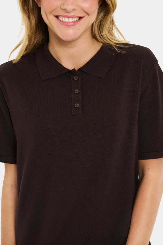 Saint Tropez MilaSZ Polo SS Dress Chocolate Plum