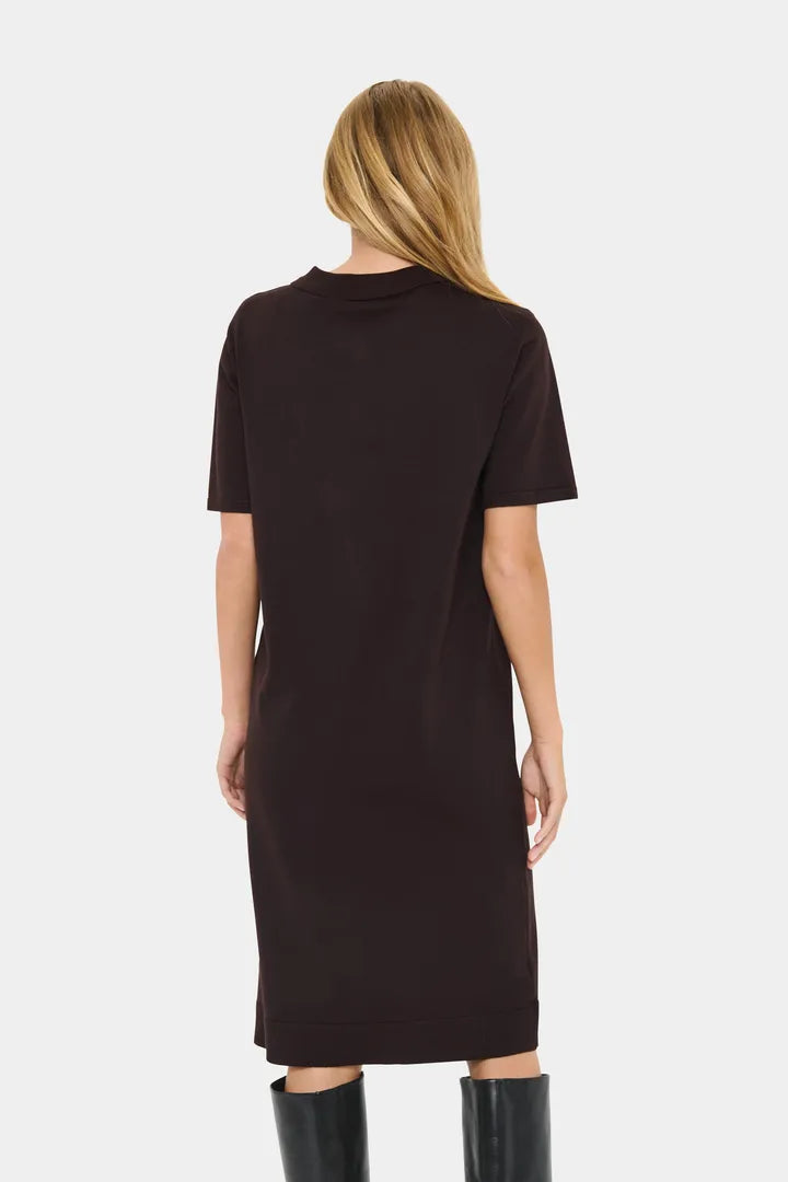 Saint Tropez MilaSZ Polo SS Dress Chocolate Plum
